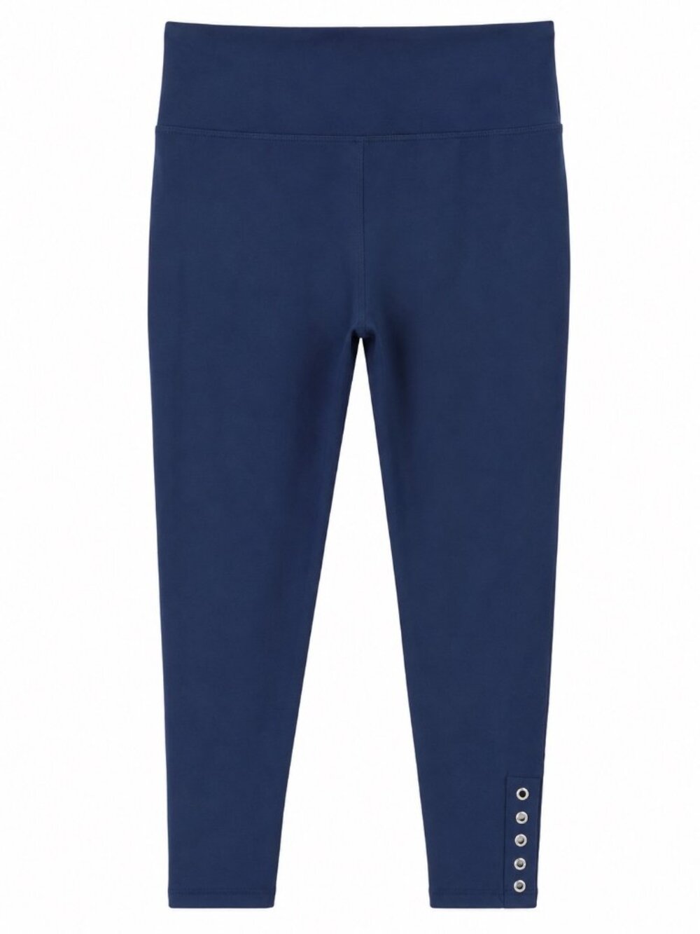 French Laundry Navy High-Waist Leggings With Grommet Detail Size M